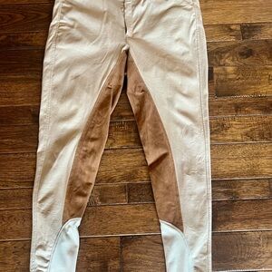 Shires men’s equestrian Riding Pants size 34R tan and brown excellent condition